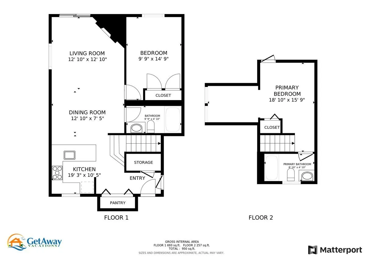 A spacious, open-plan interior featuring the living room, dining room, kitchen, and primary bedroom, all arranged for easy movement and comfortable living. The area looks homely and inviting, ideal for relaxing or regrouping after outdoor activities.